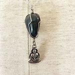 Blue aventurine Buddha pendant necklace Photo 0