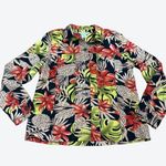 Allison Daley Tropical Floral Button Up Blazer Size 10 Photo 12