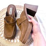 Steve Madden Fraim Brown Suede Heeled Closed Toe Loafer Size 9.5 Photo 1