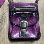 Vittorio Leather Crossbody Purple Photo 3