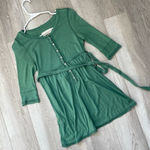 Ruehl Y2K Henley babydoll tunic top womens Green (medium) vintage 2000s casual Photo 0