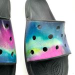 Crocs Solarized Black & Multicolored Slip On Slide Sandals Size 7 Photo 2