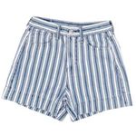 American Eagle  Mom Short Blue White Stripe High Waist Vintage 90s Style Size 00 Photo 0