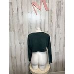 H&M  Green cropped sweater size medium Photo 5