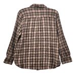 Garnet Hill  Organic Button Up Shirt Cream Black 16 Photo 1