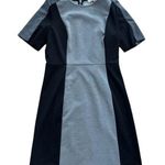 Loft  Size 4 Two-Tone Short‎ Sleeve Dress Colorblock Grey Black Photo 0
