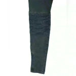 ZARA  Slim Fit Medium Rise Black Moto Jeans with Zipper Ankle‎ Size 4 Photo 5