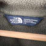 The North Face Womens Sweatshirt Green Fleece Snap Henley Hooded Large Photo 7