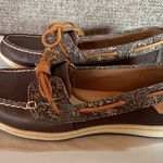 Sperry  Top Sider Women’s Barrelfish Animal Print Boat Shoes‎ Size 8 Deck Yacht Photo 0
