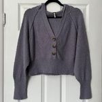 Free People  Textured Henley Knit Hoodie Sweater - Size S Photo 0