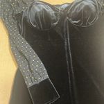 Elegant Black Bodycon Dress with Sweetheart Neckline and Bishop Sleeves Size L Photo 12