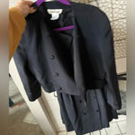 Vintage luxury suit set / tuxedo style George’s Rech strapless dress w/ jacket Black Photo 1