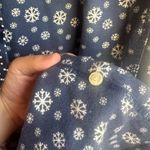 Aerie  Y2K Polka Dot Snowflake 100% Cotton Pajama Pants Size Medium Photo 5