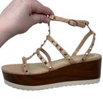 Vince Camuto “Pemolie” Studded Platform Wedge Sandals Tan Women’s Size 9.5 Photo 13