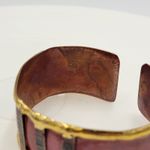 Cuff Bracelet Red Gold Handmade Copper & Brass Bangle Statement Bracelet Photo 12