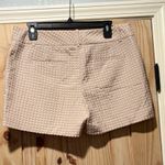 Ann Taylor  Loft Shorts Size 8 Tan Pink Polka Dot Marisa Style Mid Rise Polyester Photo 3
