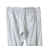 Old Navy  White Linen Blend Ankle Pants Drawstring Waist Women’s Size Large Photo 5