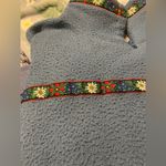 Vintage Arctic Adventure Textured Quarter Zip Sweatshirt Blue Size XL Photo 2