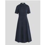 Favorite Daughter Navy Blue Demure Midi Shirtdress Photo 1