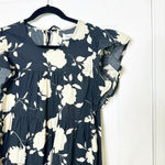 SOFIE THE LABEL Size M Black‎ Cream Floral Swing Tiered Dress Black Size M Photo 2