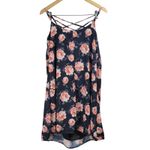 Navy & Pink Floral Slip Tank Dress Size M Blue Size M Photo 2