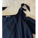 Frame  Dark Blue Bow Cold Shoulder Cotton Blouse‎ Size Medium Photo 3