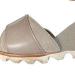 Sorel Joanie Ankle Lace Up Tie Leather Sandal Casual Wedge Dove Light Grey 6.5 Photo 10