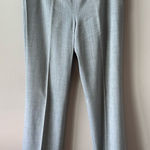 Escada Women’s Light Grey Wool Side ZipTrousers Size 42 Gray Photo 0