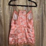 Free People  Satin Lace Night Special Cami Pink Combo Medium NWOT Photo 1