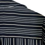 fab'rik  Striped Button Down Blouse Womens M Black White Career Chic Office Photo 5