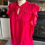 Rachel Zoe Pink Ruffled Tie Front Blouse Photo 9