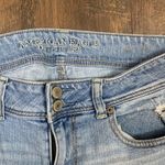 American Eagle Stretch Skinny Crop Light Wash Ripped Jeans Photo 1