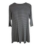 Myrine Antwerp Black and Gray Stripe Jersey Long Sleeve Dress Size Medium Photo 3