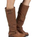 breckelle's Breckelle Trooper Brown Studded Buckle Riding Knee High Boot Photo 3