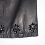 Red Valentino Black Jeweled Leather Skirt Size 44 / 8 Photo 1