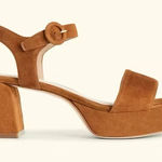 M. Gemi camel brown suede platforms Tan Size 7.5 Photo 0