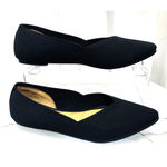 Cynthia Rowley  Women's Black Pointed Toe Slip On Ballet Flats Size 7.5 M Photo 4