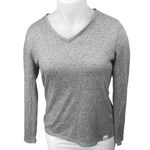 Hurley Women's Gray Knit Long Sleeve V-Neck Active Sweatshirt Sweater Top Sz XL Photo 0