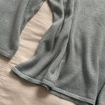 Y2K blue beaded v neck knit sweater top with tinsel shimmer yarns Size XL Photo 3