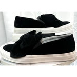 Nine West Onosha Black Slipon Round Toe Velvet Sneaker Wo’s Size 11 Photo 1