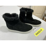 Blondo Womans Biondo Waterproof Impermeable 7 M Black Suede Lined Zip Up Sneaker Boot Photo 1