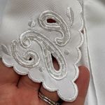 Unique Vintage Vintage White Tuxedo Blouse with Pearl Buttons Photo 7