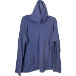 Free Press  Distressed Blue Hooded Sweatshirt Size Medium Photo 5