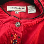 Westbound  Casual Women’s Native Concho Blouse Sz Large Red Embroidered $5 Photo 2
