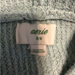 Aerie  V-Neck Waffle Knit Oversized Sweater Women's Size Medium Drop Shoulder Photo 2