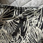 Anthropologie Lapis black cream feather boho print jersey knit maxi skirt halter dress Small Photo 10