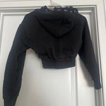 Lounge cropped zip up in black Photo 3