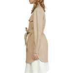 NVLT Women’s Faux Leather Belted Shacket Latte S NWT $189 Photo 2