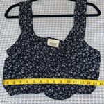 Lucy Love  Floral Ruffle Crop- Halter Top, Size L Photo 3