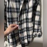 SO  Hooded Plaid Long Sleeve Shirt Photo 3